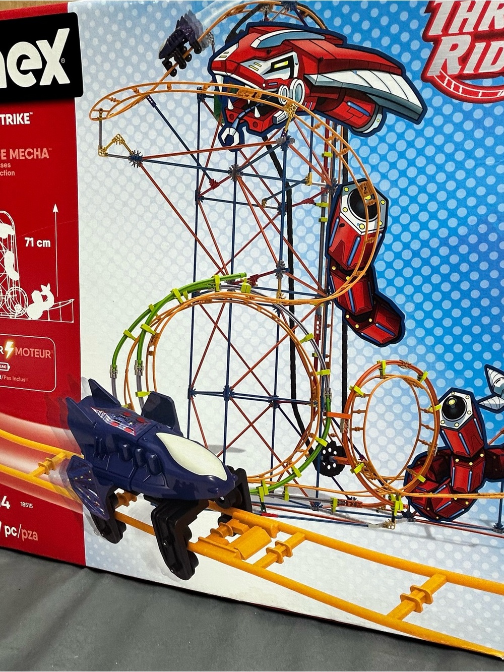 K'NEX Mecha Strike Thrill Rides Motorized Roller Coaster Building Set 577pcs